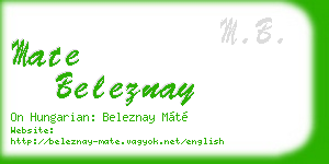 mate beleznay business card
